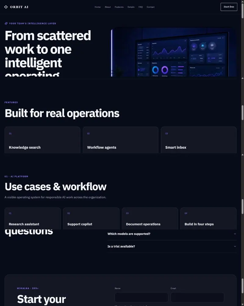 AI Platform — Premium landing page visual