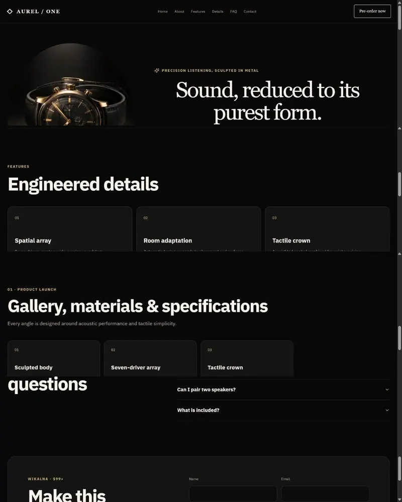 Luxury Product Launch — Premium landing page visual